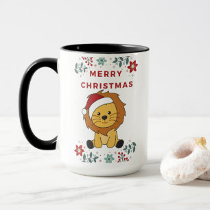 Lion Christmas Snow Winter Animals Lions Mug