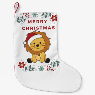 Lion Christmas Snow Winter Animals Lions Small Christmas Stocking