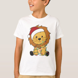 Lion Christmas Snow Winter Animals Lions T-Shirt