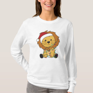 Lion Christmas Snow Winter Animals Lions T-Shirt