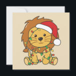Lion Christmas Winter Animals Holiday Lions<br><div class="desc">The Lion at Christmas with fairy lights. Funny animals with gifts and snow for the holidays. A sweet Christmas greeting. Lions are cute animals and perfect for Christmas.</div>