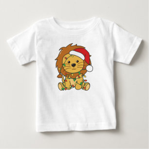 Lion Christmas Winter Animals Holiday Lions Baby T-Shirt