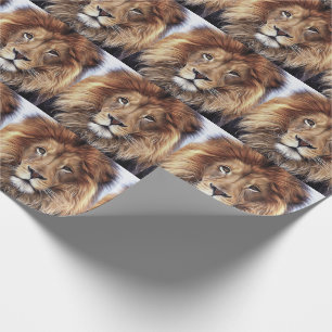 LION CHRISTMAS WRAPPING PAPER