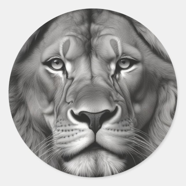 Lion Classic Round Sticker (Front)