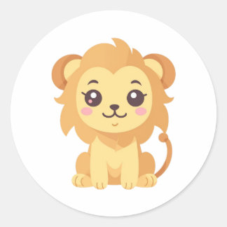 Lion Classic Round Sticker