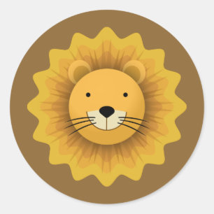 Lion Classic Round Sticker