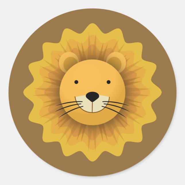 Lion Classic Round Sticker (Front)