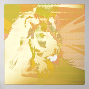 Lion Colorful Prismatic Pop Art Design-62501 Foil Prints