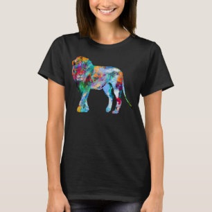 Lion  Colourful Lion abstract Painting Lion T-Shirt