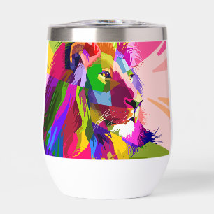 Lion Colourful Prismatic Pop Art Design