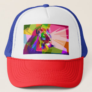 Lion Colourful Prismatic Pop Art Design-62501 Trucker Hat