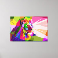 Lion Colourful Prismatic Pop Art Design