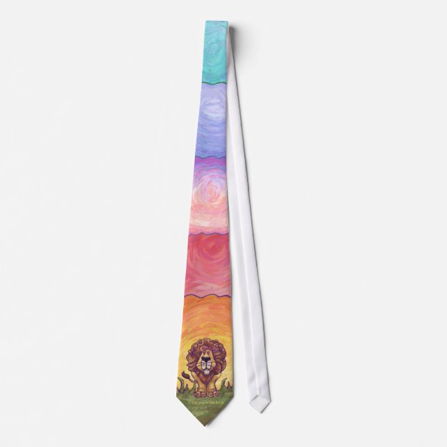 Lion Colourful Tie (Front)