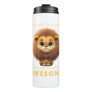 Lion Concentrated Awesome Cute Adorable Funny Quo Thermal Tumbler