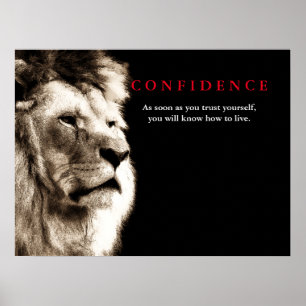 Lion Confidence Quote Inspirational Poster