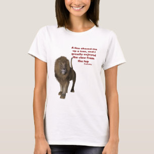 Lion Confucius Inspirational Quote T-Shirt