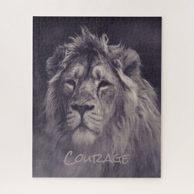 Lion Courage King of the Jungle Jigsaw Puzzle (Vertical)