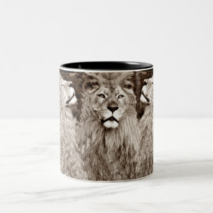 Lion,Courage,Power&Strength_ Two-Tone Coffee Mug