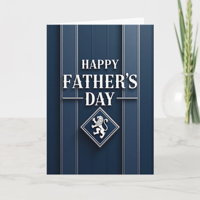 Lion Crest Fathers Day Card (Front)