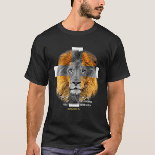 Lion Cross Jesus Christian Lord God Believer, Fait T-Shirt