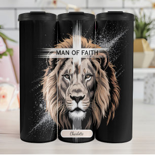 Lion Cross: Man of Faith Thermal Tumbler
