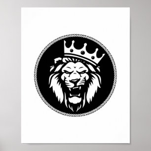 Lion crown roar poster