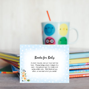 Lion Cub Blue Books For Baby Shower Game Enclosure Card