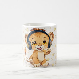 lion cub Cartoon Style vibrant Cute Colorfull Coffee Mug