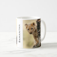 Lion Cub CLimbing Tree Personalised Photo