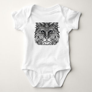 Lion Cub Face Baby Bodysuit