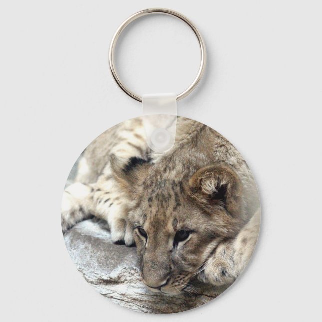 lion cub face keychain (Front)