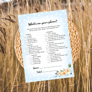 Lion Cub Floral Blue What's On Your Phone Game Programme