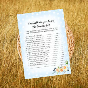 Lion Cub Floral Blue Who Knows Daddy Best Game Programme