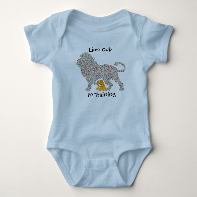 Lion Cub In Training Baby Bodysuit (Front)