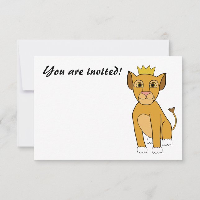 Lion Cub Invitation (Front)