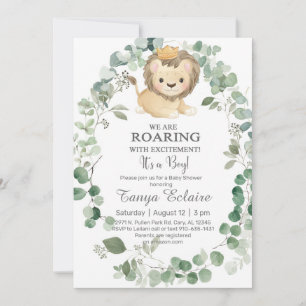 Lion cub, lion king, boy baby shower invite. invitation