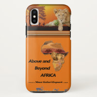 Lion Cub & Maasai under Acacia iPhone case
