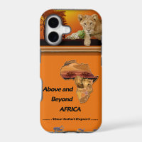 Lion Cub & Maasai under Acacia iPhone case