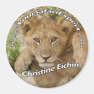 Lion Cub Magnet / Name Tag (remove or change text)