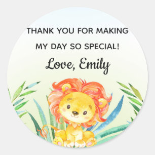 Lion cub shower favour label baby shower birthday