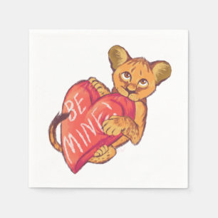 Lion Cub Valentine Napkin