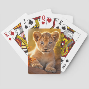 Lion Cub Wild Animal Tranquil Peaceful  Playing Cards