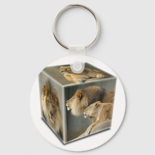 LION CUBE -  A Male, A FEMALE,  & A COUPLE Key Ring