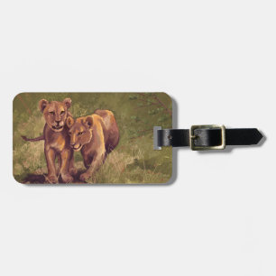 Lion Cubs Luggage Tag