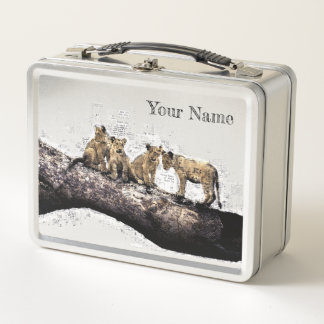 Lion Cubs Lunch Box – Custom Safari Gift