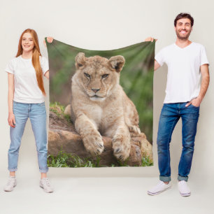 Lion Cub's Paws for Thought Fleece Blanket