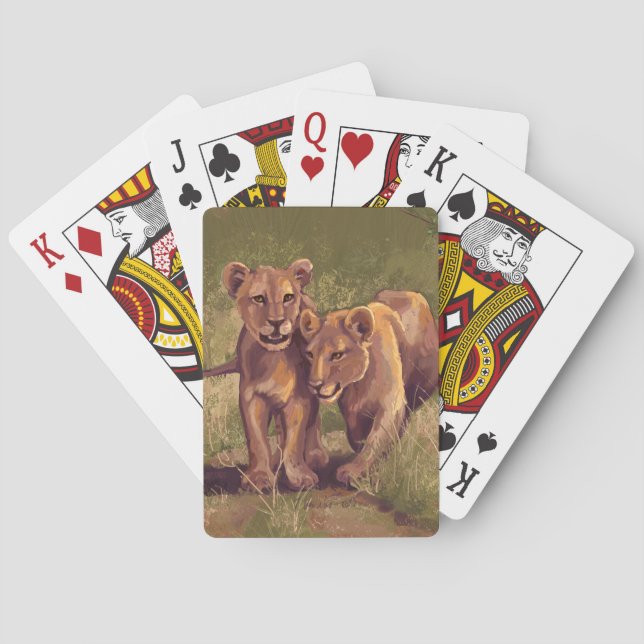Lion Cubs Playing Cards (Back)
