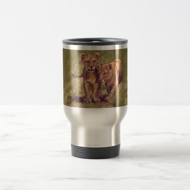 Lion Cubs Travel Mug (Center)
