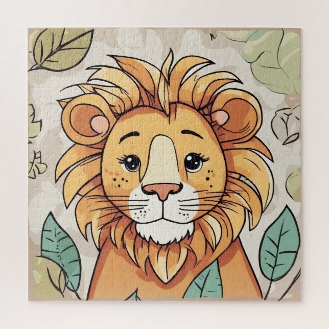 Lion cute jigsaw puzzle (Vertical)