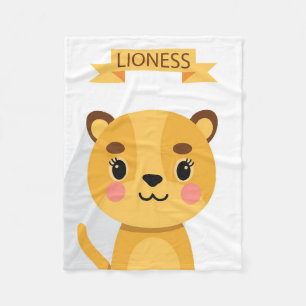 Lion Cute Lioness Fleece Blanket